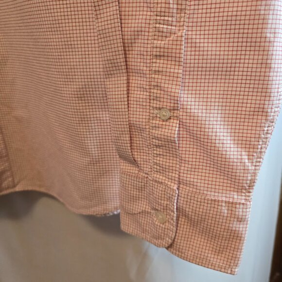 J.CREW MEN'S RED WHITE BUTTON DOWN SHIRT NWT SIZE LARGE SLIM COTTON - Picture 6 of 9